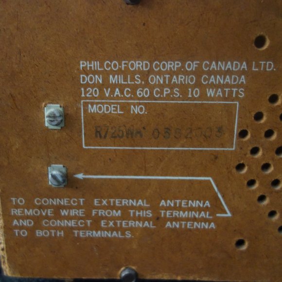 Vintage Philco Ford Radio R725WA.0382003 27-13723-2 Made in Taiwan LL-24032 - Picture 10 of 14